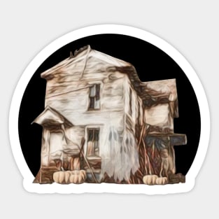 Halloween Haunted House Design Sticker